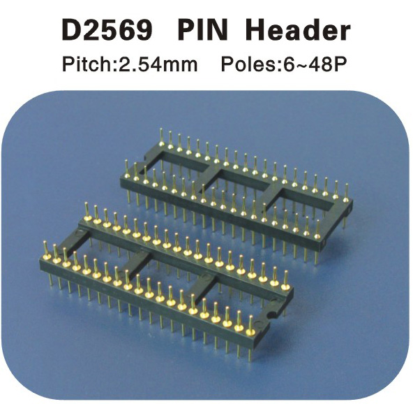 PIN Header IC角度（dù）連接器 D2569